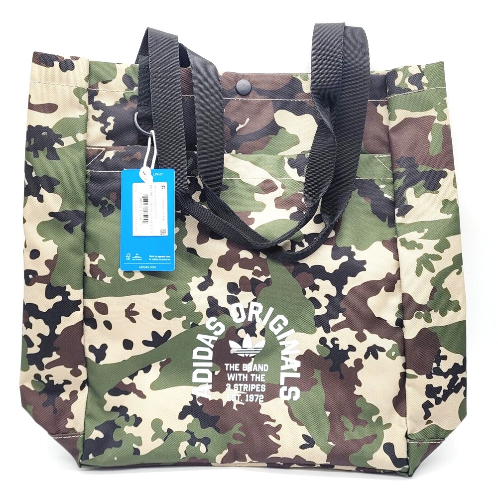 ADIDAS‎ Originals Simple Tote Bag Street Trefoil Camo Wild Pine School Gym